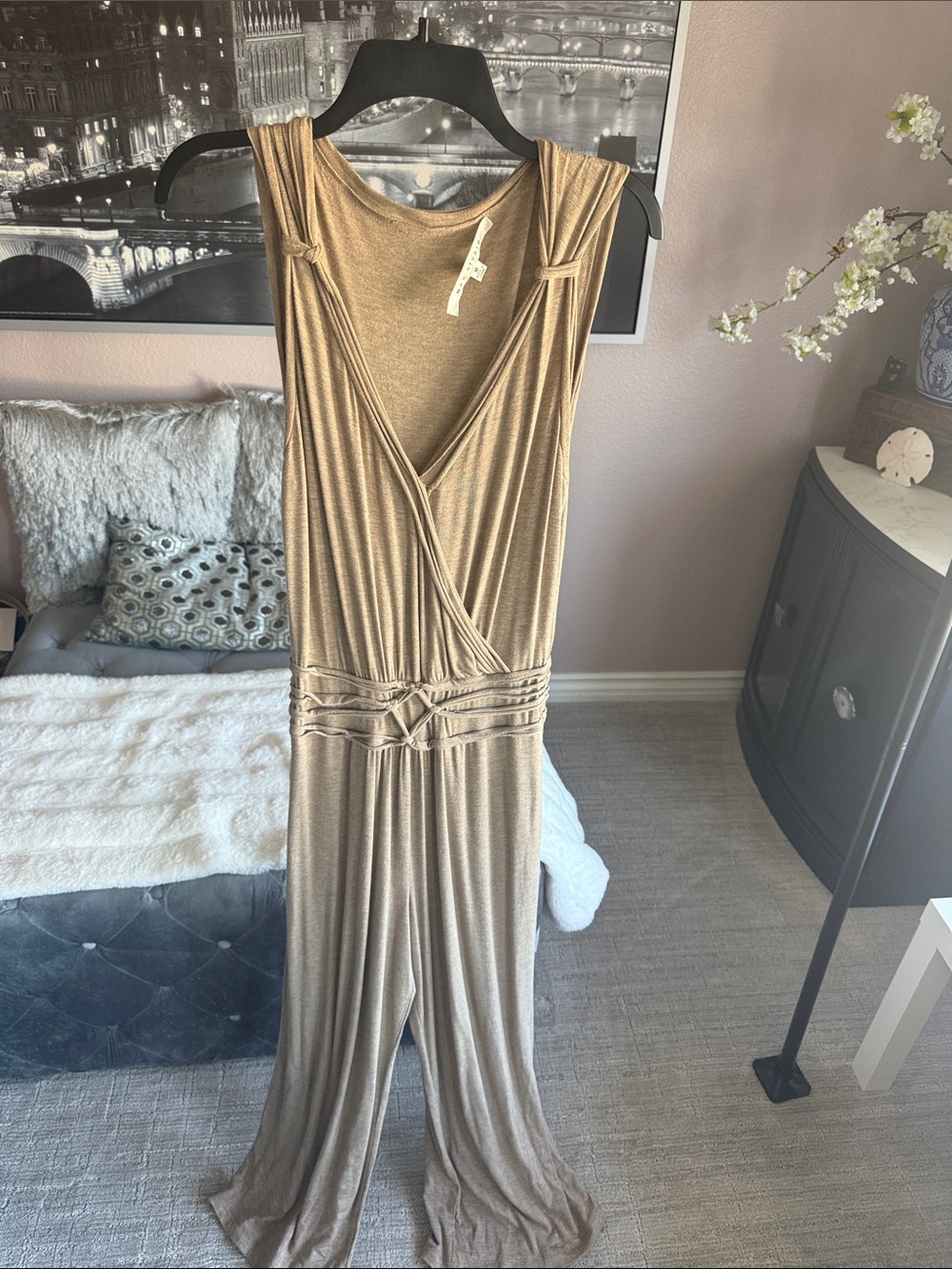 Max Studio Taupe Jumpsuit
